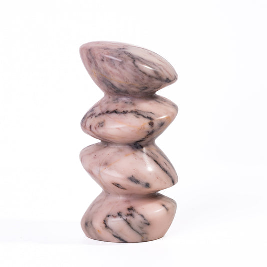Marble Pink Cairn Decorative Object