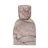 Marble White Brown Foundation Candle Holder