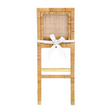 Amara Woven Rattan Performance Fabric Stool