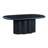 Elika 80" Faux Plaster Indoor / Outdoor Oval Dining Table