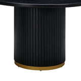 Chelsea 47" Oak Wood Round Dining Table