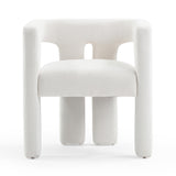 Sloane Bone White Upcycled Performance Fabric Accent Chair