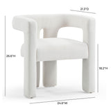 Sloane Bone White Upcycled Performance Fabric Accent Chair