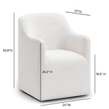 Helena Tall Textured Weave Performance Fabric Dining Chair