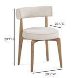 Nikita Cream Performance Fabric Dining Chair