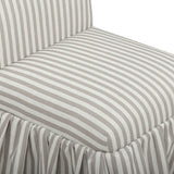Gertrude Striped Performance Linen Skirted Dining Chair