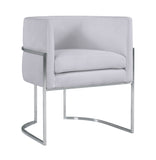 Giselle Performance Velvet Dining Chair with Silver Base by Inspire Me! Home Decor