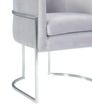 Giselle Performance Velvet Dining Chair with Silver Base by Inspire Me! Home Decor