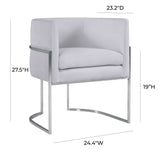 Giselle Performance Velvet Dining Chair with Silver Base by Inspire Me! Home Decor