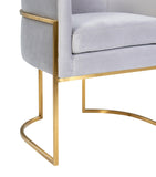 Giselle Performance Velvet Dining Chair with Gold Base by Inspire Me! Home Decor