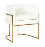 Giselle Performance Velvet Dining Chair with Gold Base by Inspire Me! Home Decor