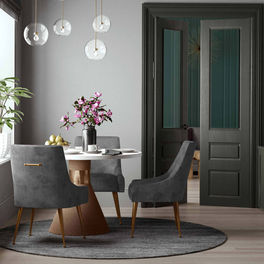 Beatrix Pleated Performance Velvet Dining Chair