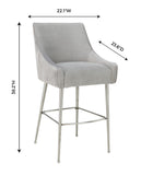 Beatrix Pleated Performance Velvet Stool