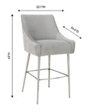 Beatrix Pleated Performance Velvet Stool