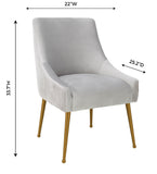 Beatrix Pleated Performance Velvet Dining Chair