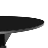 Iris 56" Glass Round Dining Table