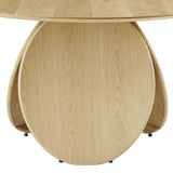 Emil Oak 58" Round Dining Table