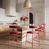Liliana Performance Velvet Stool