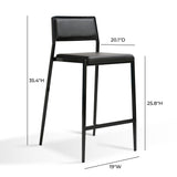Gale Performance Vegan Leather Stackable Stool - Set of 2