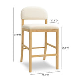 Calla Performance Velvet Counter Stool