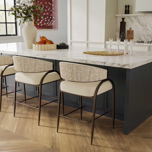 Tatum 2-Tone Performance Vegan Leather Counter Stool