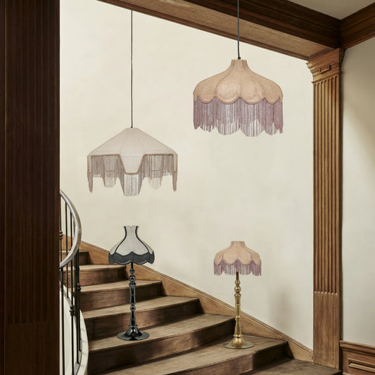 Buchanan Jute Fringed Scalloped Pendant Light