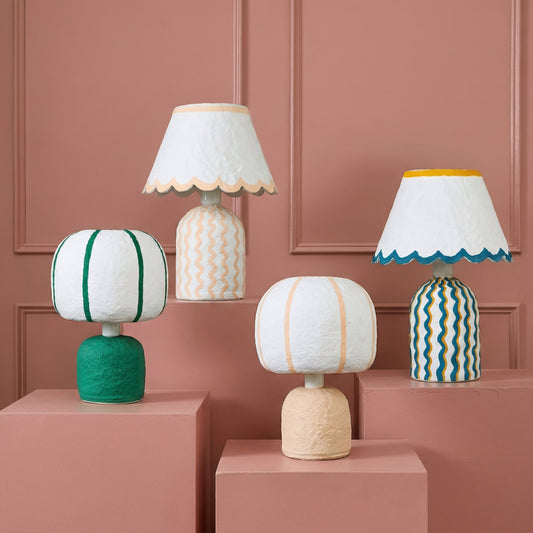 Margate Cotton Mache Table Lamp