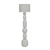 Pebble Cream Papier Mache Floor Lamp