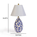 Sardine White & Blue Ceramic Table Lamp