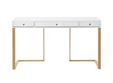 Janie 52" Lacquer 3-Drawer Desk