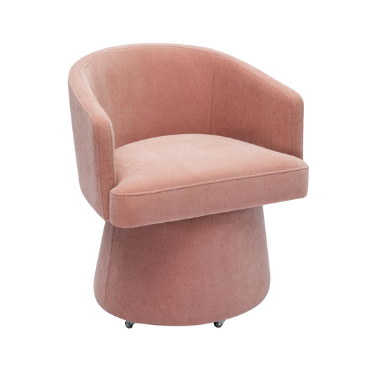 Kristen Upcycled Contract-Grade Chenille Rolling Desk Chair
