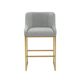 Lisa Pleated Performance Velvet Counter Stool by Inspire Me! Home Decor