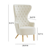 Jezebel Performance Velvet Wingback Accent Chair by Inspire Me! Home Decor