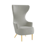 Julia Performance Velvet Channel Tufted Wingback Accent Chair by Inspire Me! Home Decor