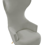 Julia Performance Velvet Channel Tufted Wingback Accent Chair by Inspire Me! Home Decor