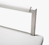 Director Performance Vegan Leather Stool with Silver Base