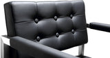 Director Performance Vegan Leather Stool with Silver Base