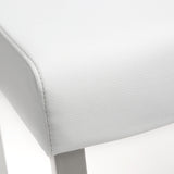 Denmark Performance Vegan Leather Stool with Silver Base - Set of 2