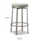 Pratt Performance Vegan Leather Swivel Counter Stool - Set of 2