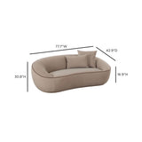 Jenny 78" Taupe Performance Faux Mohair Loveseat