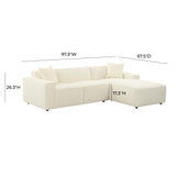 Olafur 2-Piece Performance Fabric L-Shaped Sectional