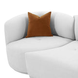 Fickle 112" 2-Piece Grey Performance Velvet Modular Sofa