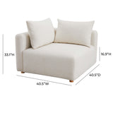 Hangover Cream Performance Boucle Modular Corner Chair