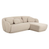 Misty 2-Piece Cream Performance Boucle L-Shaped Sectional