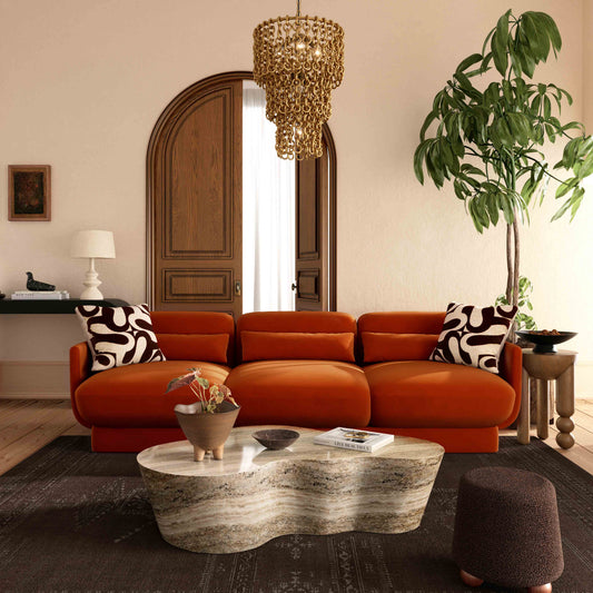 Azalea 90.5" Performance Velvet Sofa