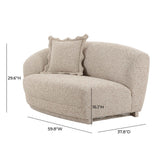 Marion 60" Two-Tone Textured Performance Boucle Loveseat