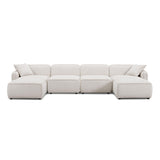Travie 6-Piece Performance Corduroy Velvet  Modular U-Sectional