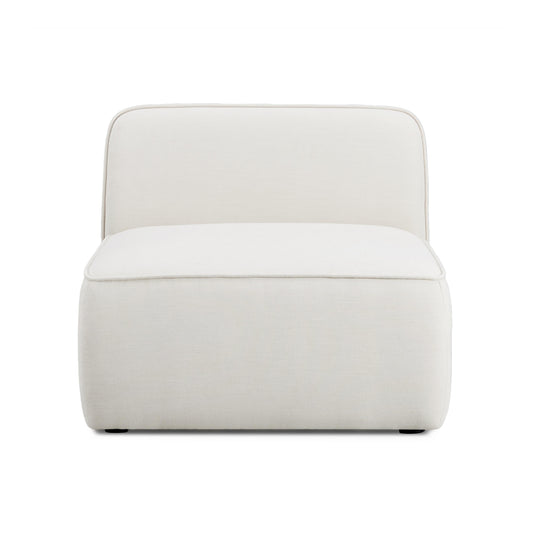 Travie Sand Upcycled Performance Linen Armless Chair