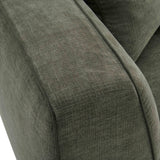 Tristine 96" Olive Green Upcycled Performance Basketweave Sofa