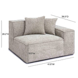 Mindy Performance Chenille Basketweave Modular Corner Chair